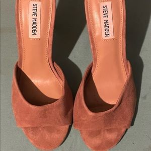 Steve Madden Tan Open Toe Heels Size 7M $18